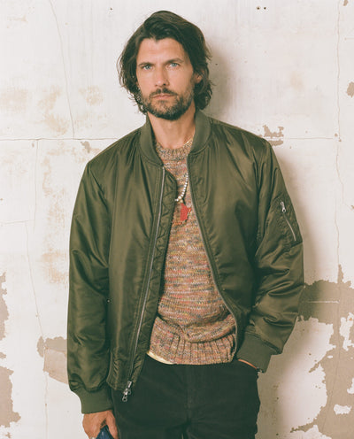 Nylon Bomber Jacket - Army-Bomber Jacket-Black Q-Corridor
