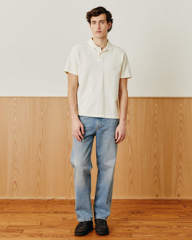 Pique Polo - White