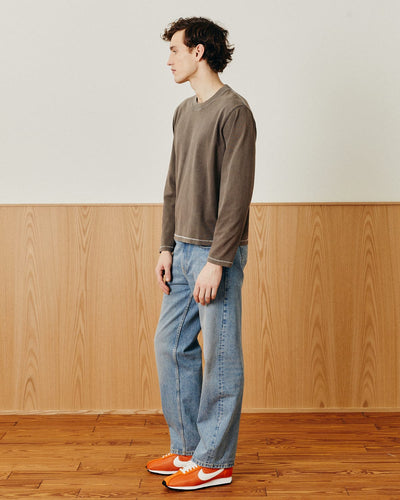 Garment Dye LS Tee - Brown-T-Shirt LS-Siena-Corridor