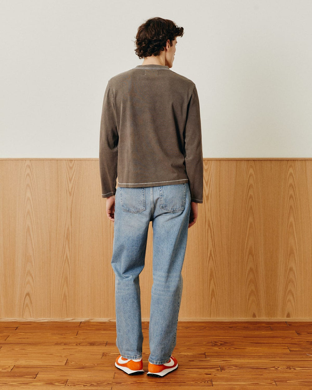 Garment Dye LS Tee - Brown-T-Shirt LS-Siena-Corridor