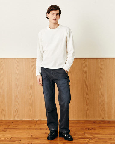 Garment Dye LS Tee - White