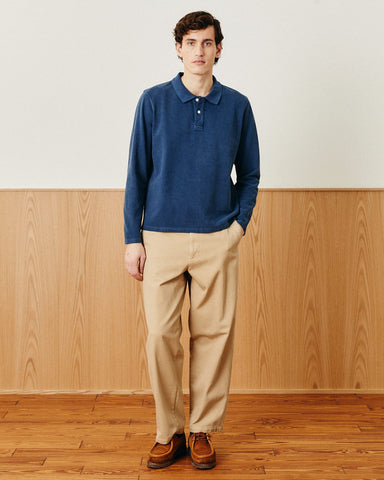 LS Pique Polo - Navy