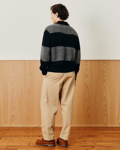 Brushed Knit Rugby - Black-LS Polo-Alpafina-Corridor