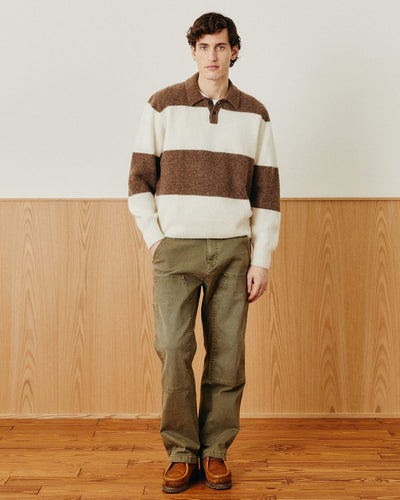 Brushed Knit Rugby - Natural-LS Polo-Alpafina-Corridor