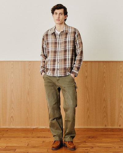 Vintage Flannel LS - Brown-LS w/ 1 Chest Pocket-Real-Corridor