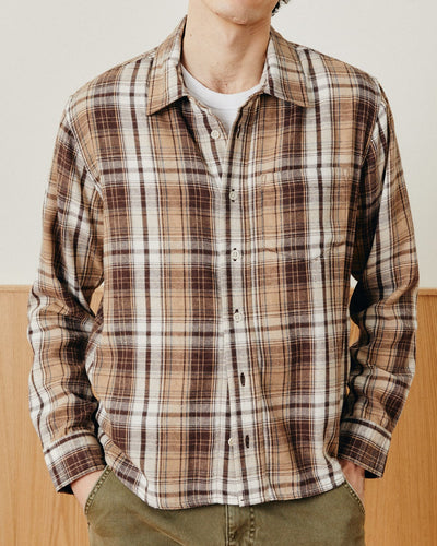 Vintage Flannel LS - Brown-LS w/ 1 Chest Pocket-Real-Corridor