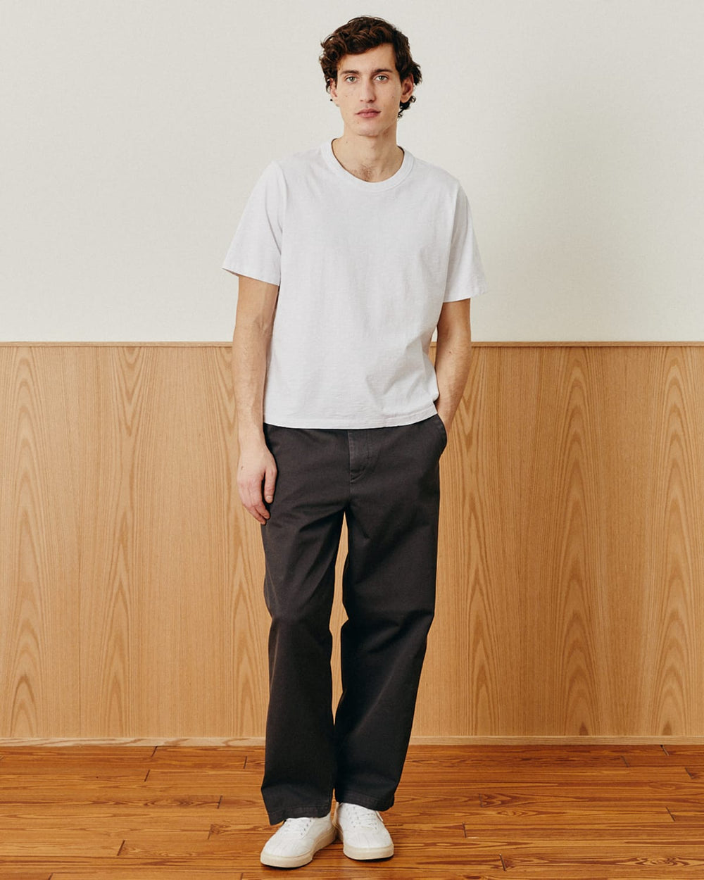Wide Twill Pant - Brown-Trouser-Black Q-Corridor