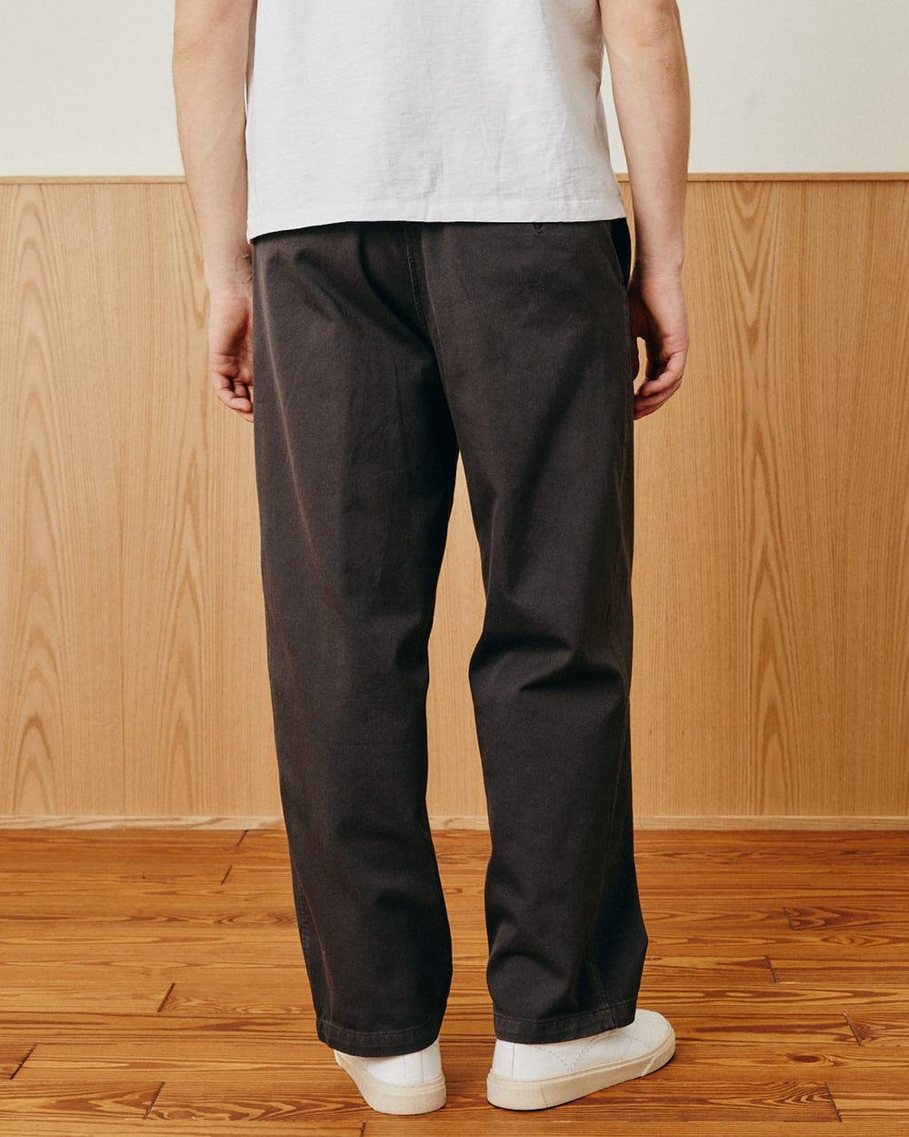 Wide Twill Pant - Brown-Trouser-Black Q-Corridor