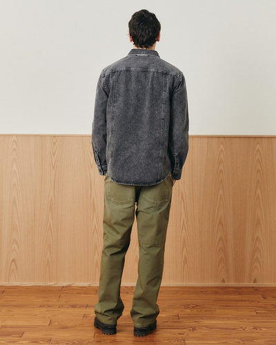 Washed Denim Shirt - Black-LS w/ 1 Chest Pocket-Real-Corridor