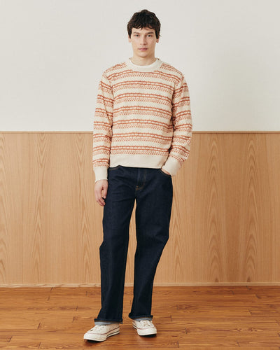Pointelle Crewneck - Natural-Crewneck Sweater-G Mega-Corridor