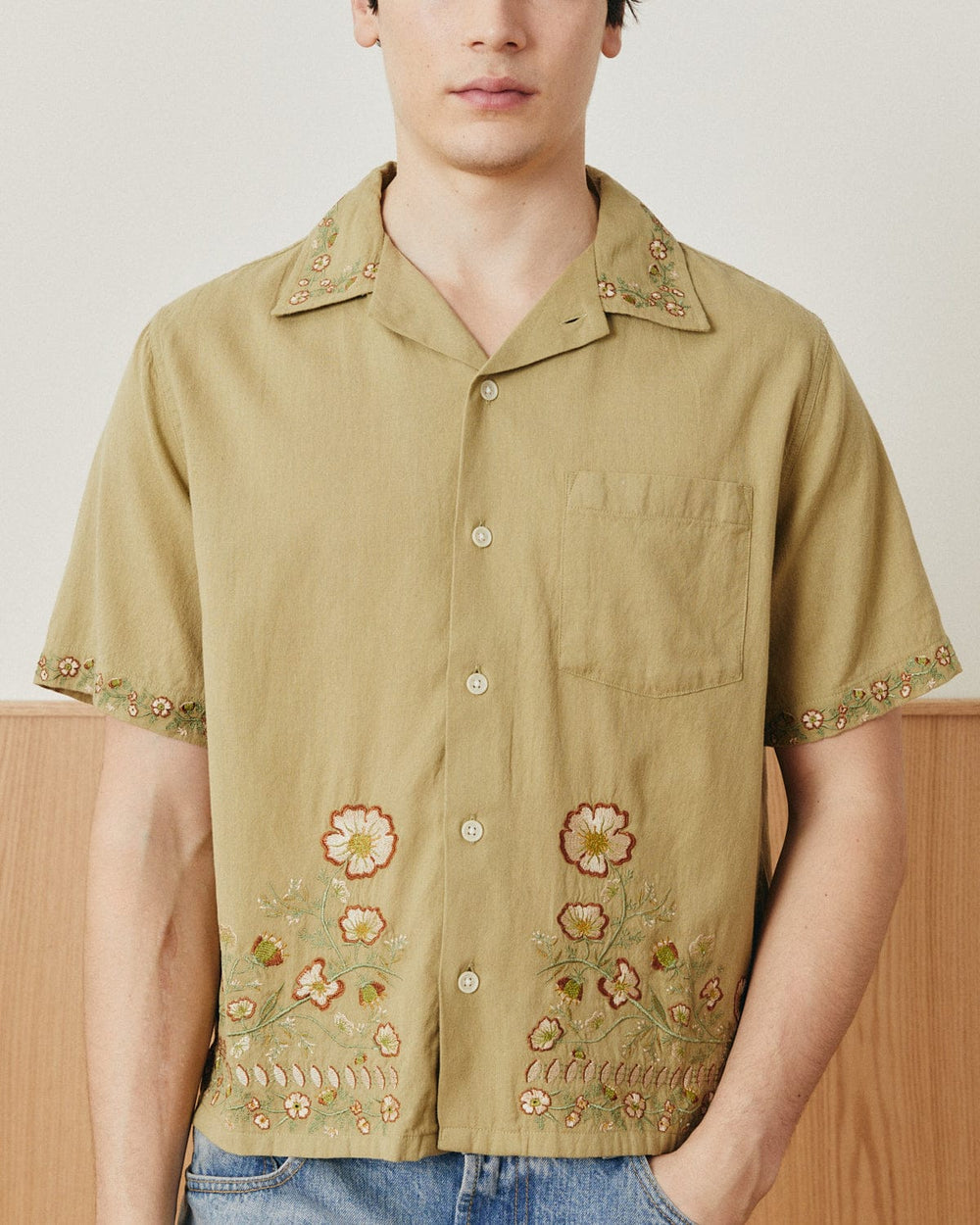 Augusta SS-SS Camp w/ 1 Chest Pocket-Original Madras Trading Co. (OMTC)-Corridor