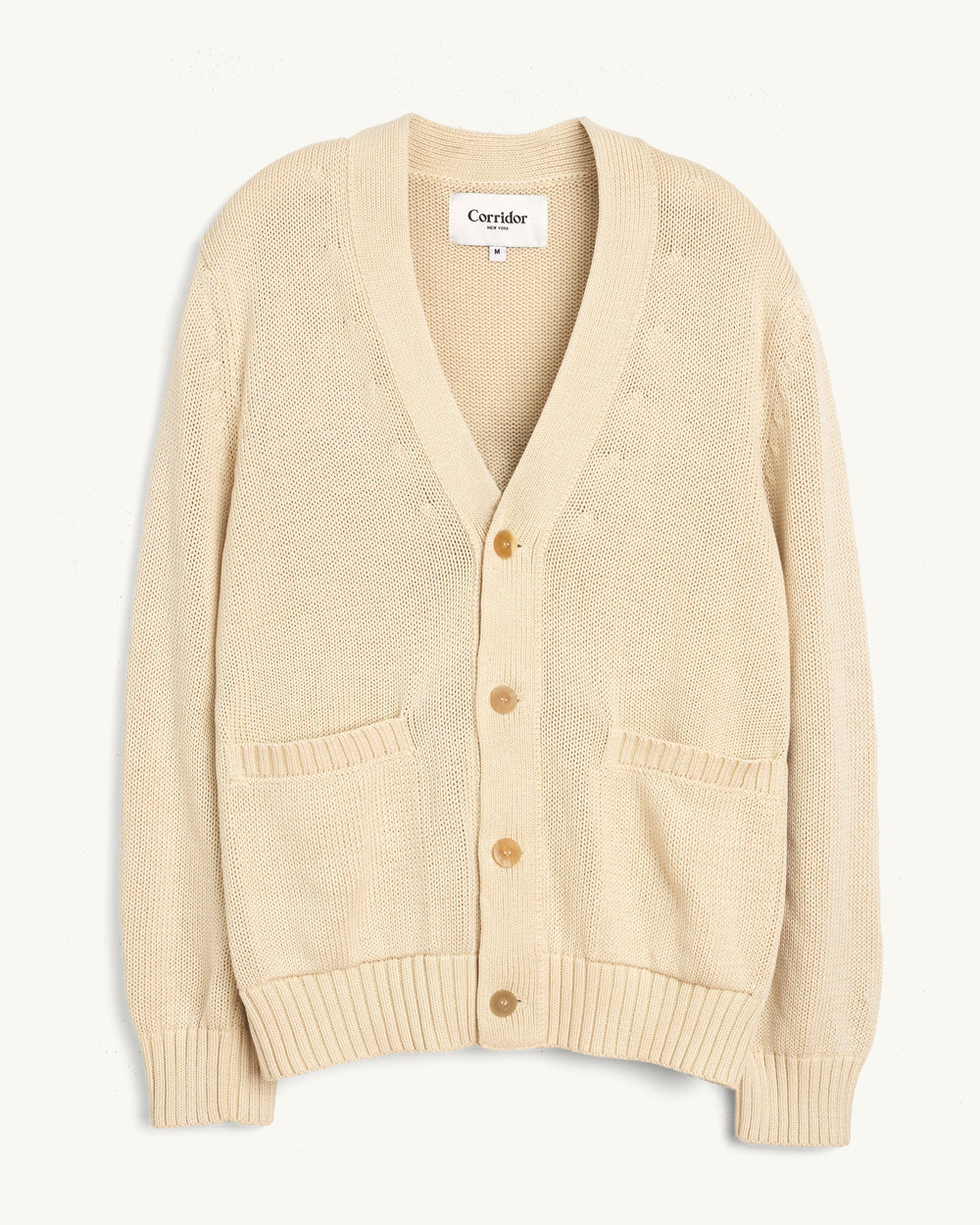 Acid Wash Cardigan - Natural-Knit Cardigan-Alpafina-Corridor