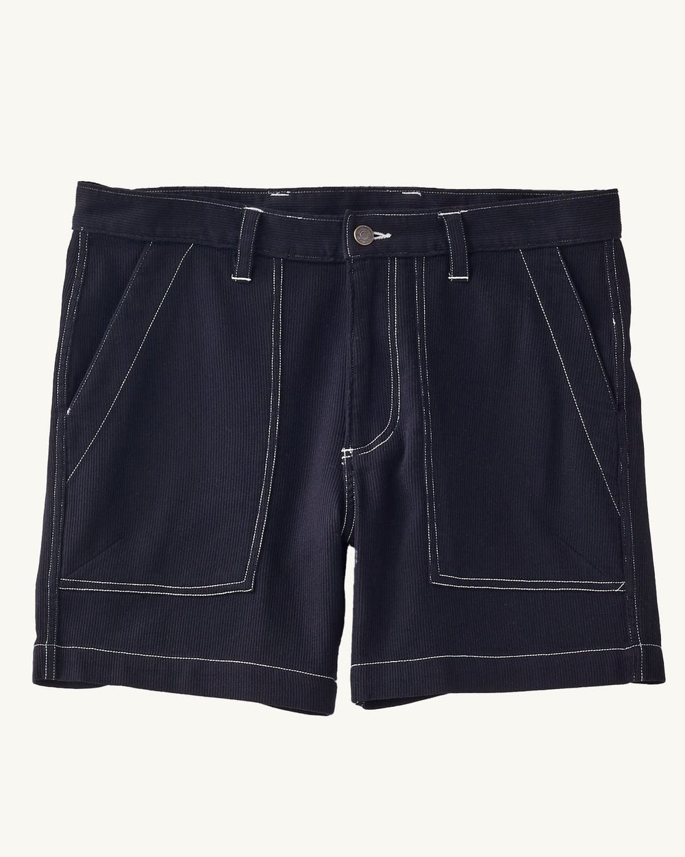 Bedford Cord Camp Pocket Shorts - Black-Camp Pocket Shorts-Corridor-Corridor