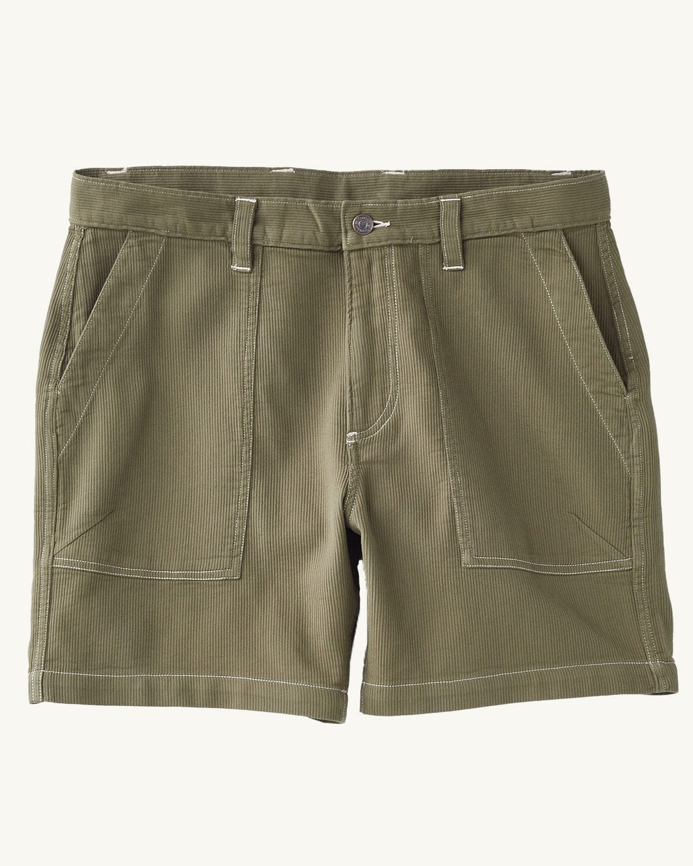 Bedford Cord Camp Pocket Shorts - Olive-Camp Pocket Shorts-Corridor-Corridor