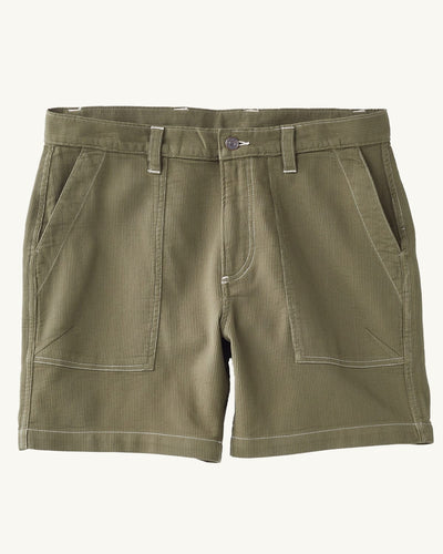 Bedford Cord Camp Pocket Shorts - Olive-Camp Pocket Shorts-Corridor-Corridor