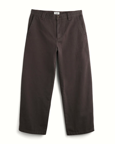 Wide Twill Pant - Brown-Trouser-Black Q-Corridor