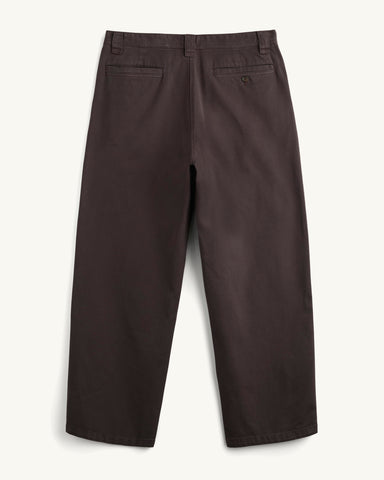 Wide Twill Pant - Brown