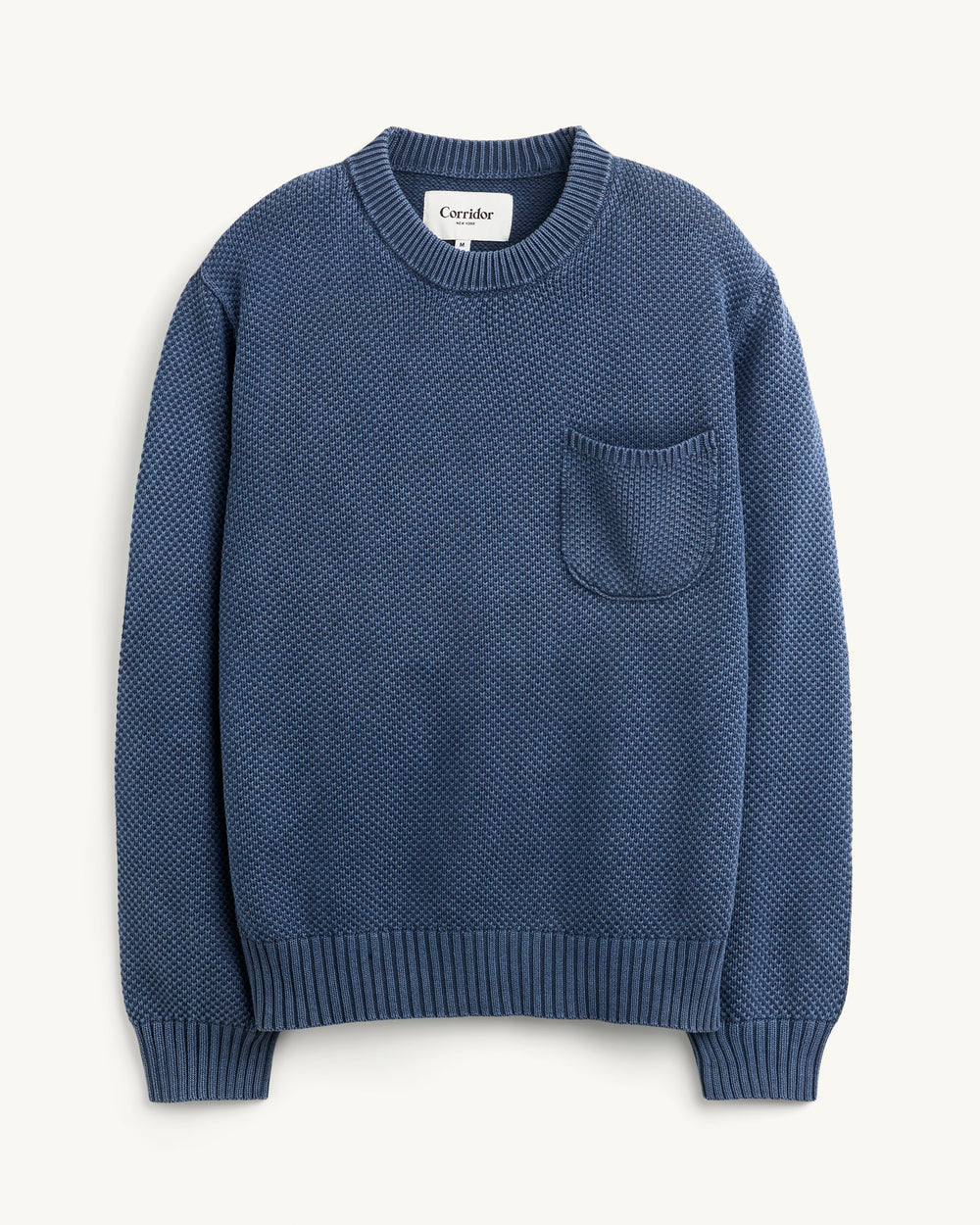 Pocket Crewneck - Navy-Knit Crewneck-Alpafina-Corridor