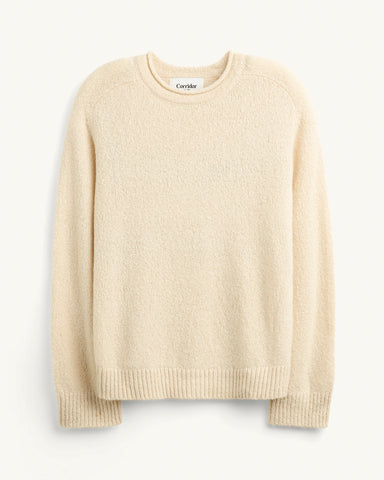 Wool Boucle Rollneck - Natural