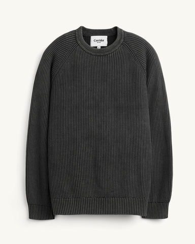 Washed Cotton Crewneck - Grey