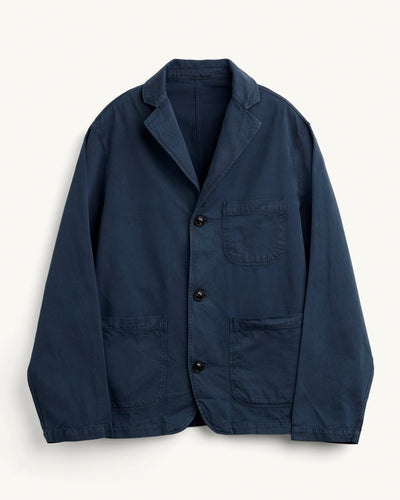 Twill Blazer - Navy-3 Button Blazer-Somelos-Corridor