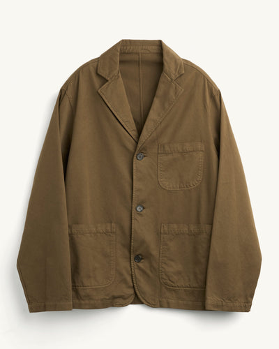 Twill Blazer - Brown-3 Button Blazer-Somelos-Corridor