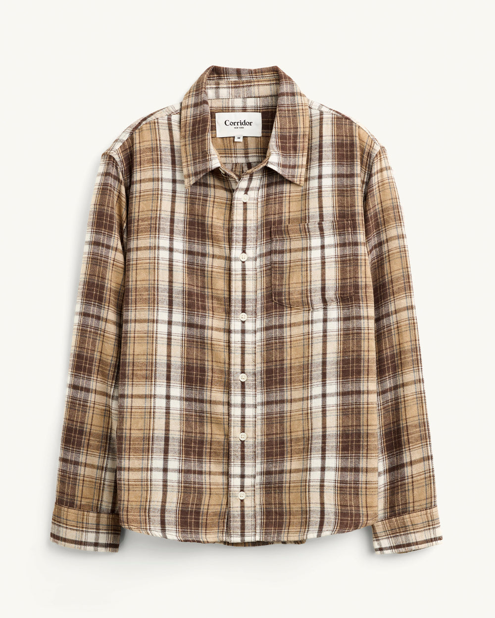 Vintage Flannel LS - Brown-LS w/ 1 Chest Pocket-Real-Corridor