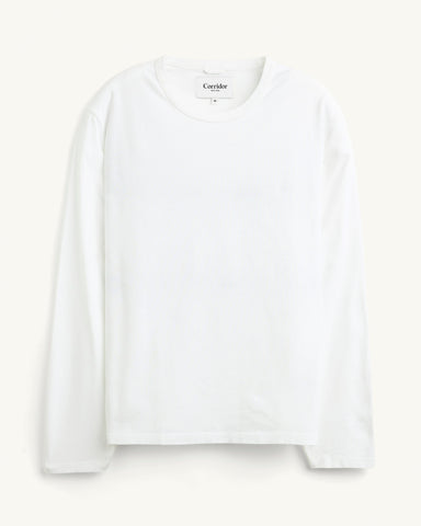 Garment Dye LS Tee - White
