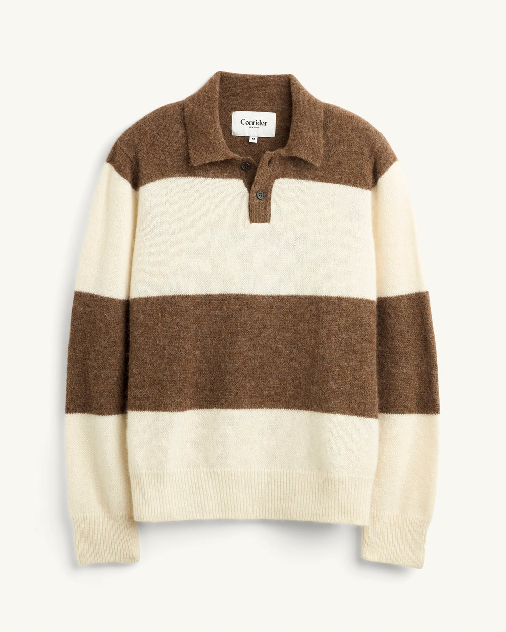 Brushed Knit Rugby - Natural-LS Polo-Alpafina-Corridor