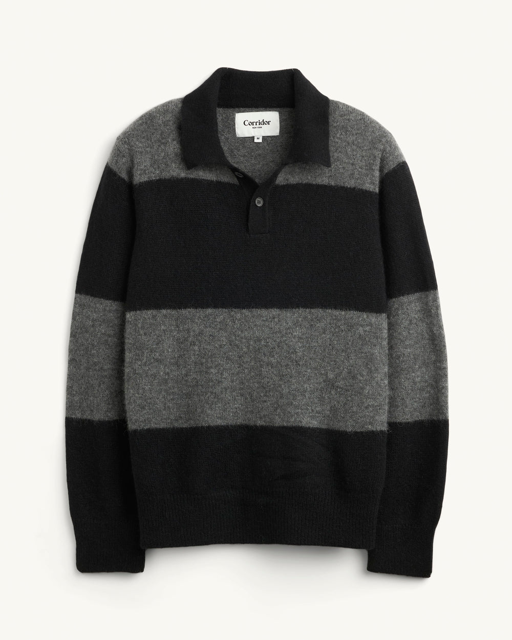 Brushed Knit Rugby - Black-LS Polo-Alpafina-Corridor