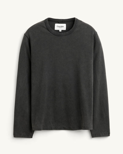 Garment Dye LS Tee - Black-T-Shirt LS-Siena-Corridor
