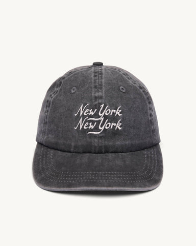 Washed Script Cap - Black