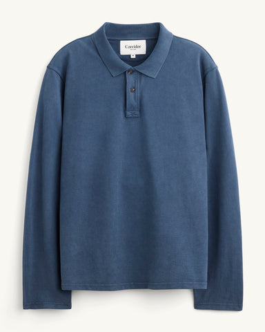 LS Pique Polo - Navy