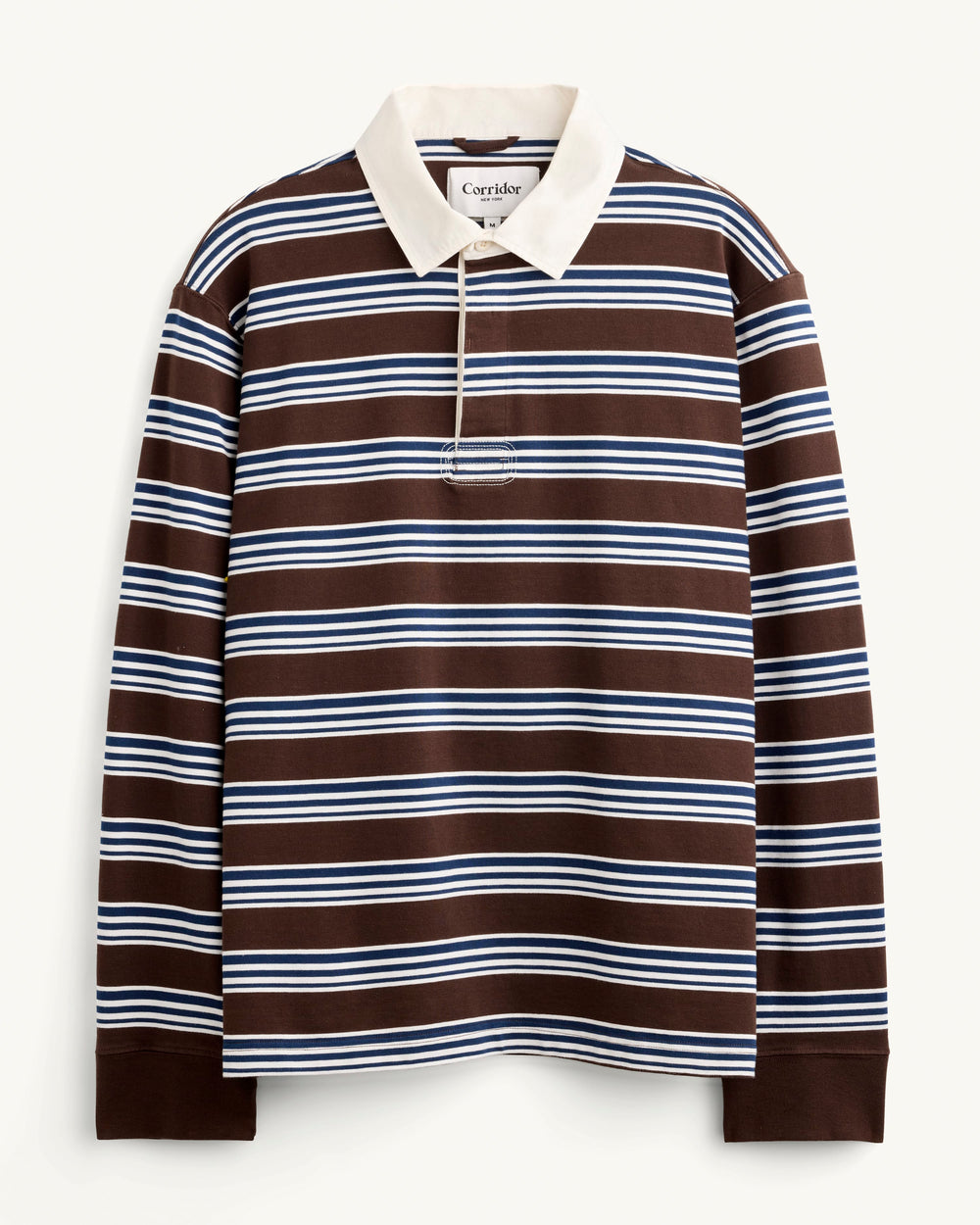 Mini Stripe Rugby LS - Brown-Rugby lS-Siena-Corridor