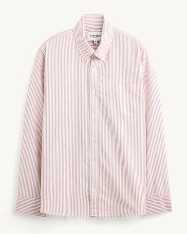 Stripe Oxford LS - Red