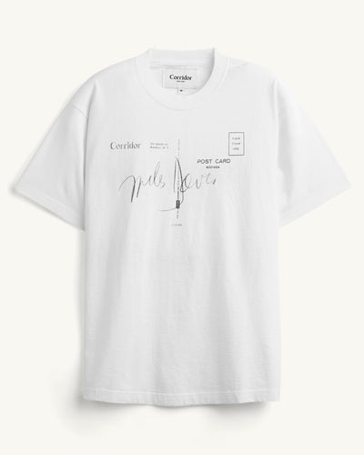 Postcard T-Shirt - White-T-Shirt-Print System-Corridor