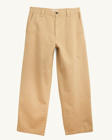 Wide Twill Pant - Tan