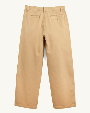 Wide Twill Pant - Tan