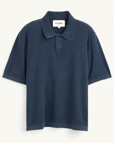 Knit Polo - Navy-Crewneck-Alpafina-Corridor