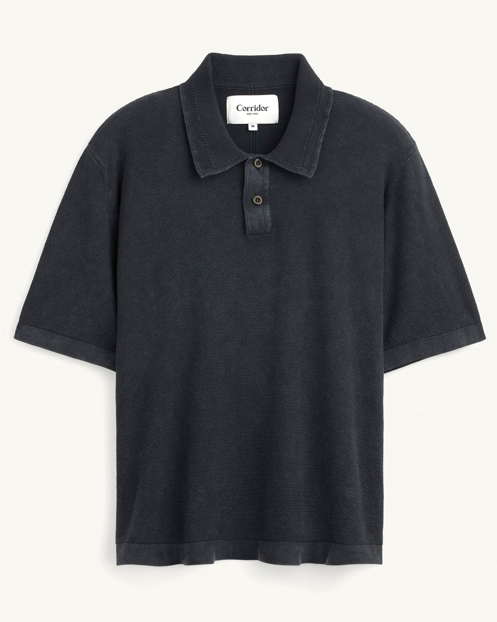 Knit Polo - Black-Crewneck-Alpafina-Corridor