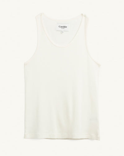 Ribbed Tank - White-Tank Top-Siena-Corridor
