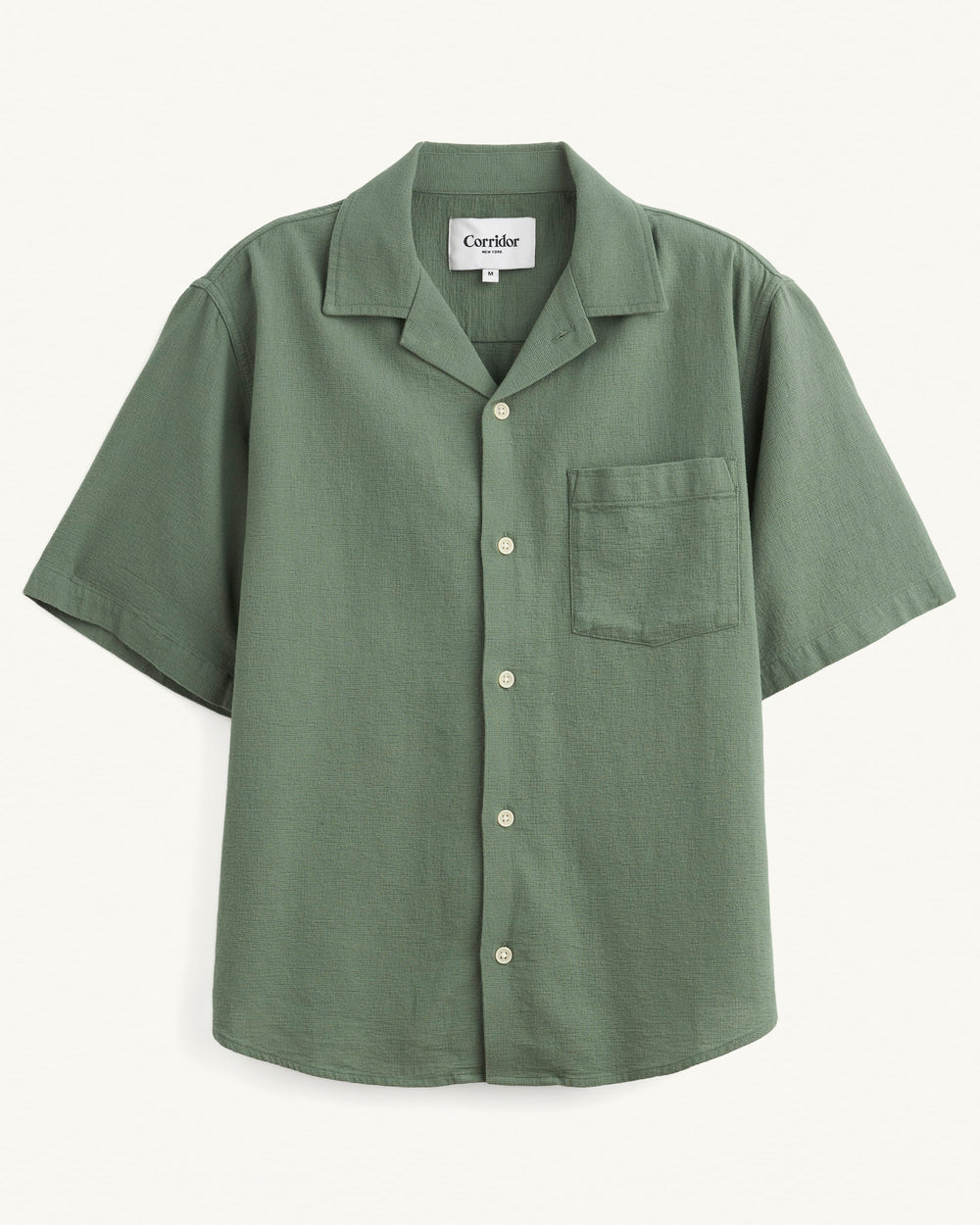Hopsack SS - Seafoam-Short Sleeve Shirt-Original Madras Trading Co. (OMTC)-Corridor