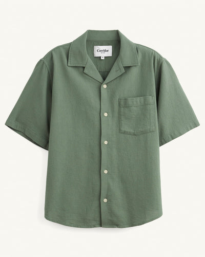 Hopsack SS - Seafoam-Short Sleeve Shirt-Original Madras Trading Co. (OMTC)-Corridor