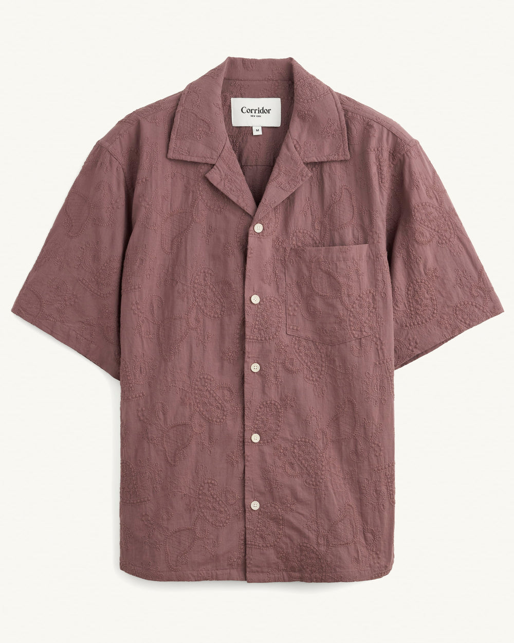 Paisley Embroidery SS - Purple-SS Shirt-Black Q-Corridor