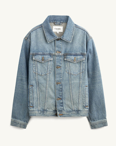 Washed Denim Trucker - Indigo-Jacket-Real-Corridor
