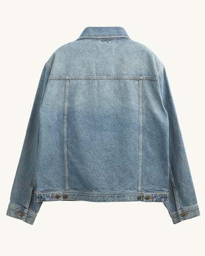 Washed Denim Trucker - Indigo-Jacket-Real-Corridor