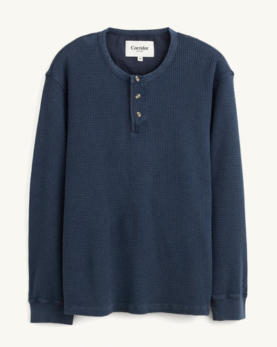 Waffle Henley - Navy-Henley-Siena-Corridor