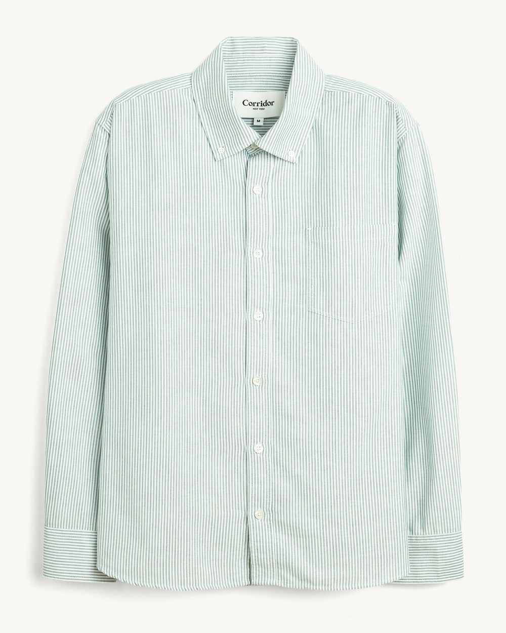 Stripe Oxford LS - Green-LS-Somelos-Corridor