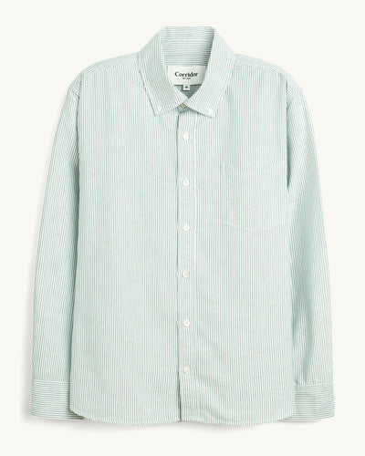 Stripe Oxford LS - Green-LS-Somelos-Corridor