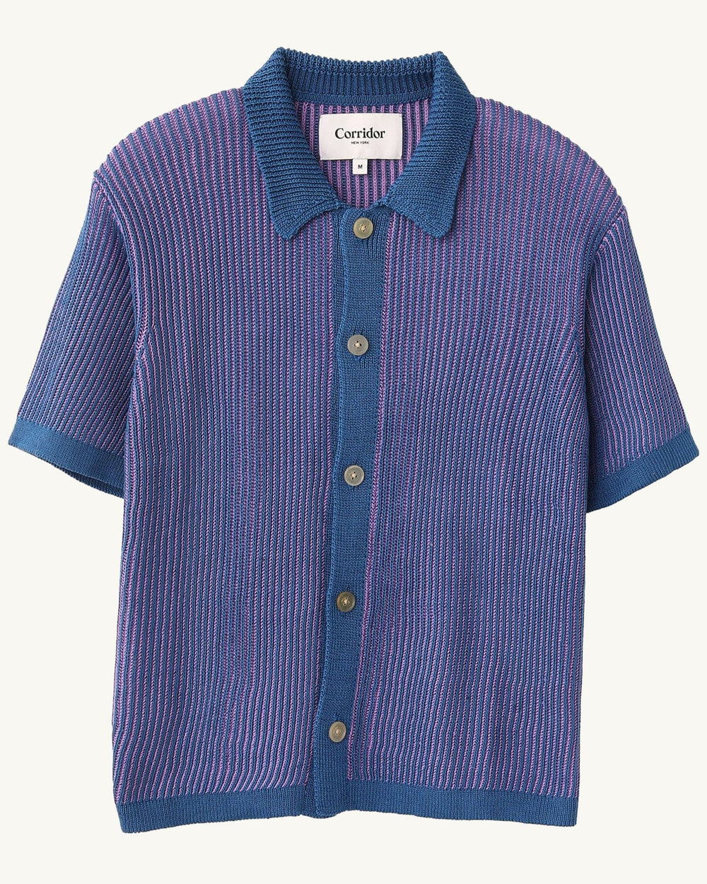 Plated SS - Blue-Knit Buttondown-Corridor-Corridor